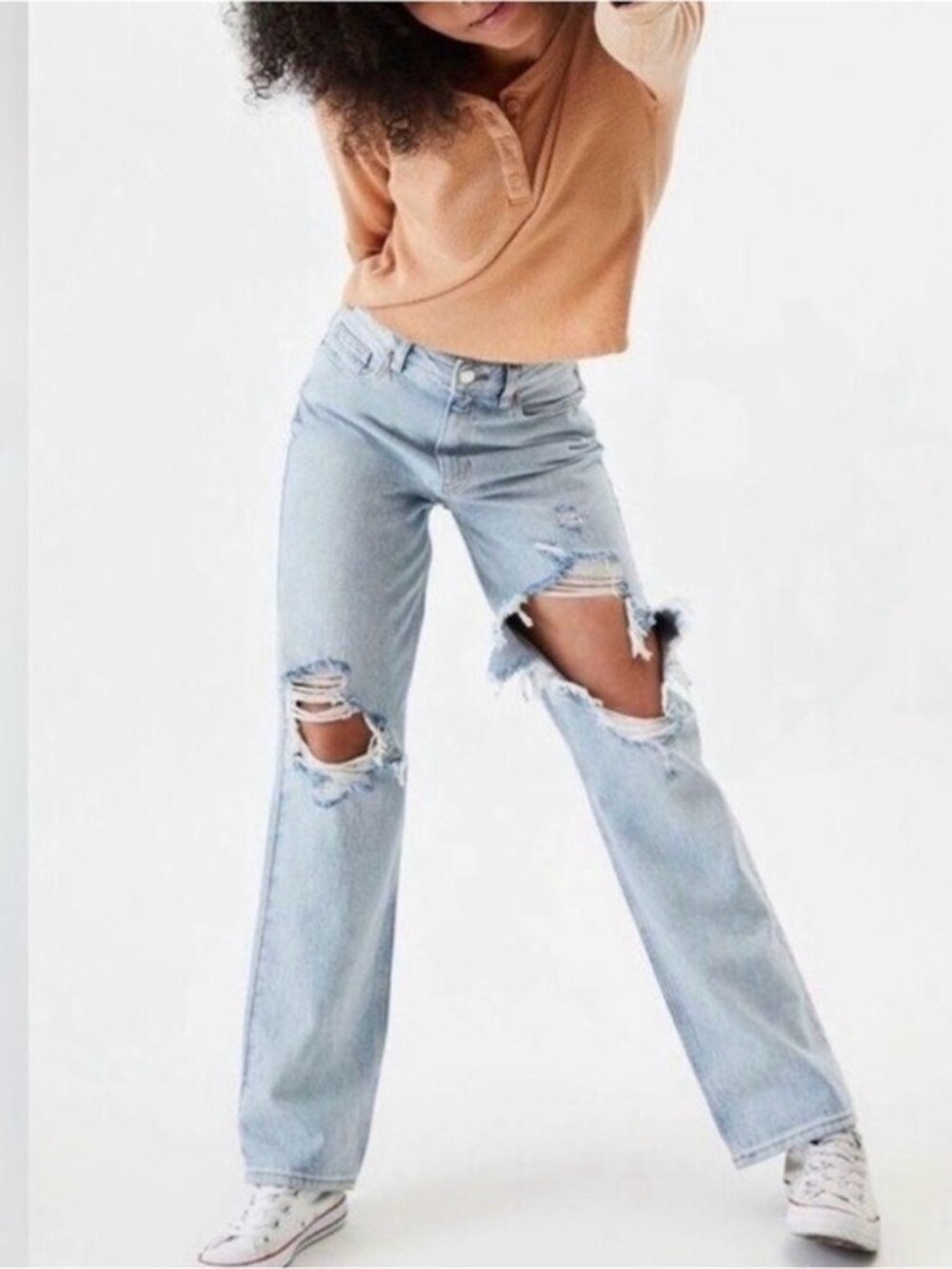 Pacsun 90s Boyfriend Distressed Medium Wash Jeans - 28